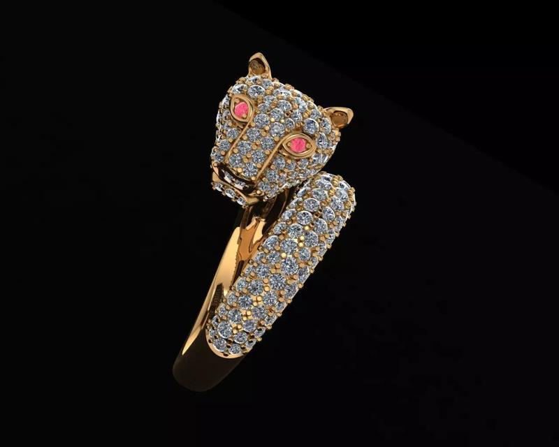 Modern 3D Ring Model for Jewelry  Code R5 V