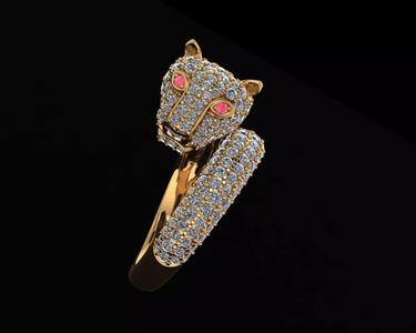 Modern 3D Ring Model for Jewelry  Code R5 V