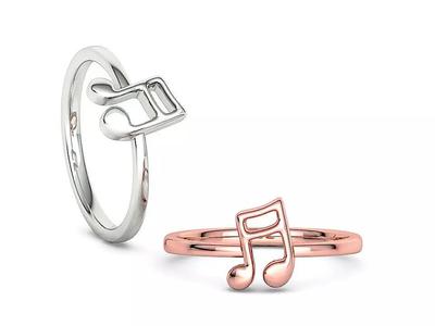 Music Note Fashion Ring Melody Band 3dpint model