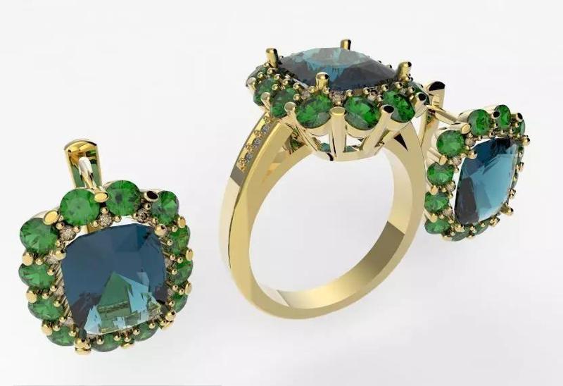 Model 106 Ring and Earrings