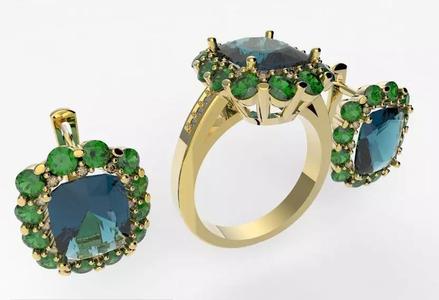 Model 106 Ring and Earrings