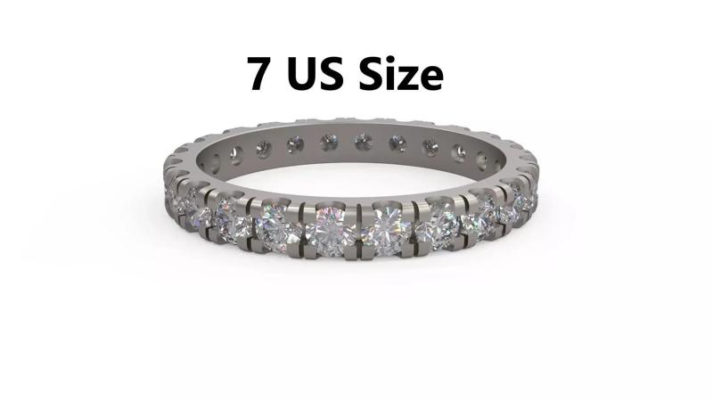 Model 1179 Eternity Diamond Ring Band US Size