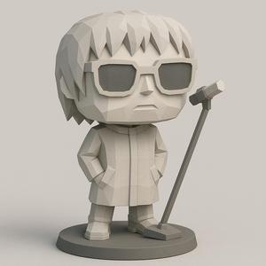 Liam Gallagher inspired vinyl style funko - Iconic pose on microphone