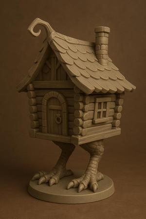 Fantasy House on Bird Legs 3D Model – STL File for 3D Printing