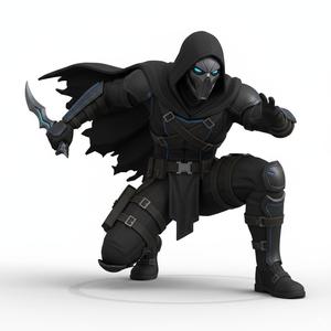 Crouching Shadow Operative Miniature - Stealth Assassin Figurine for Tabletop RPGs & Display