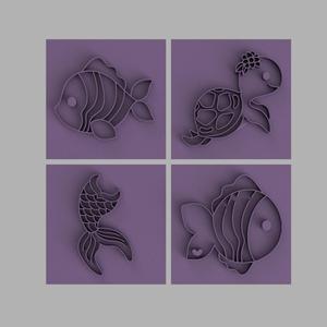 Cortador de Biscoito - Pasta Americana - Fundo do Mar