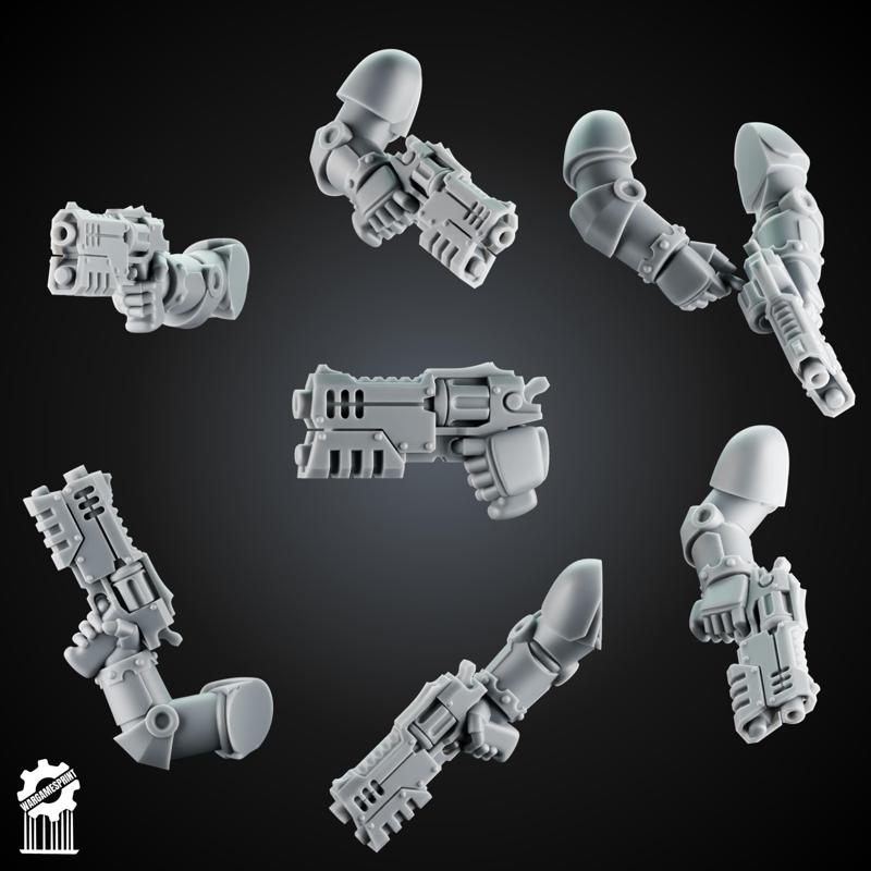 Grimdark Heavy Revolver Kit + 5 Dynamic Arms - Heroic 32mm Scale [Supported] : Zen Cart!, The Art of E-commerce