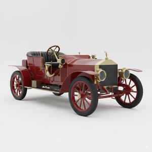 1905 Renault AX Vintage Car Model for 3D Printing – Classic French Automobile