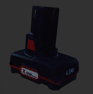Parkside X12 Battery Model 3D scan