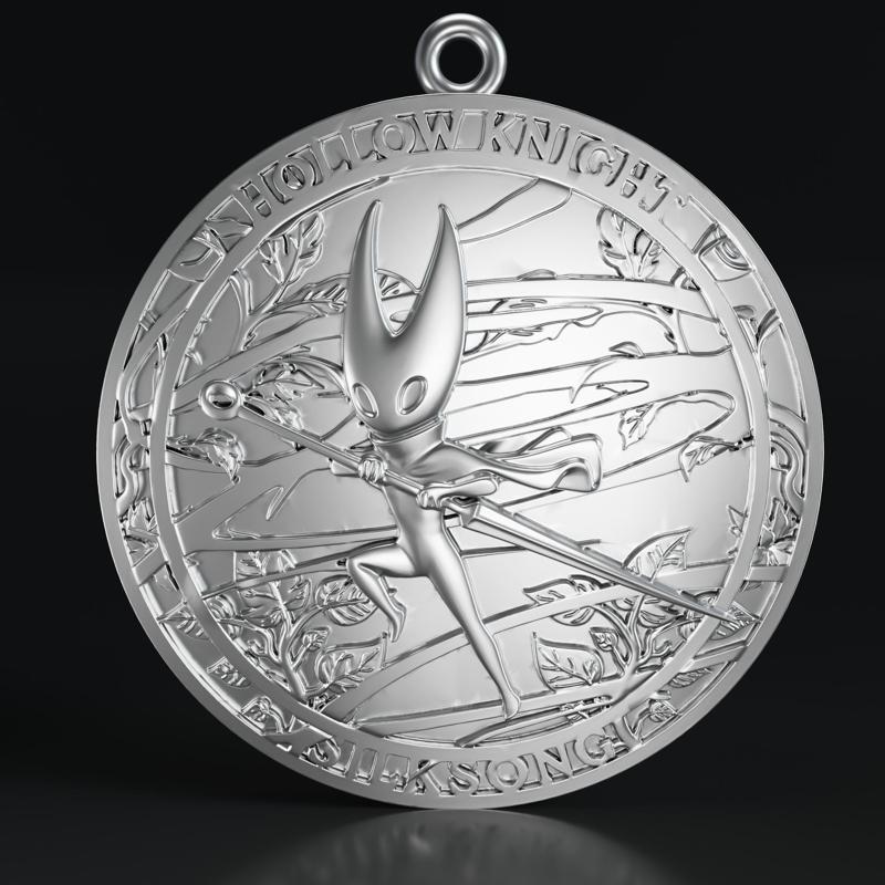 Hollow Knight Silksong Pendant : Video Game Jewelry 3D Model