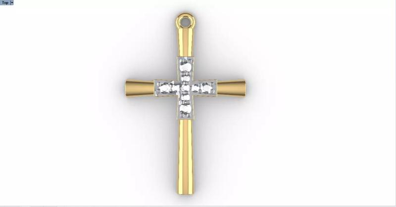 CROSS DIAMOND PENDANT