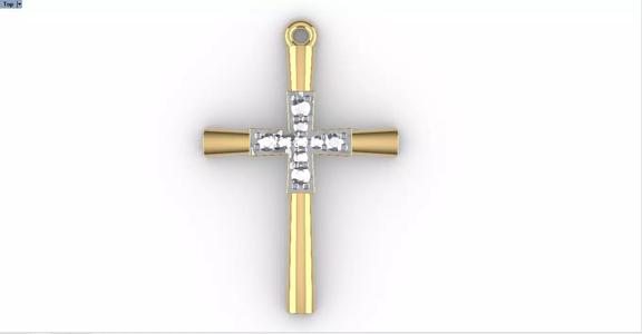 CROSS DIAMOND PENDANT