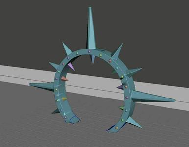 Remixed spikey halo with rivets