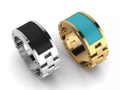 Enamel men s ring