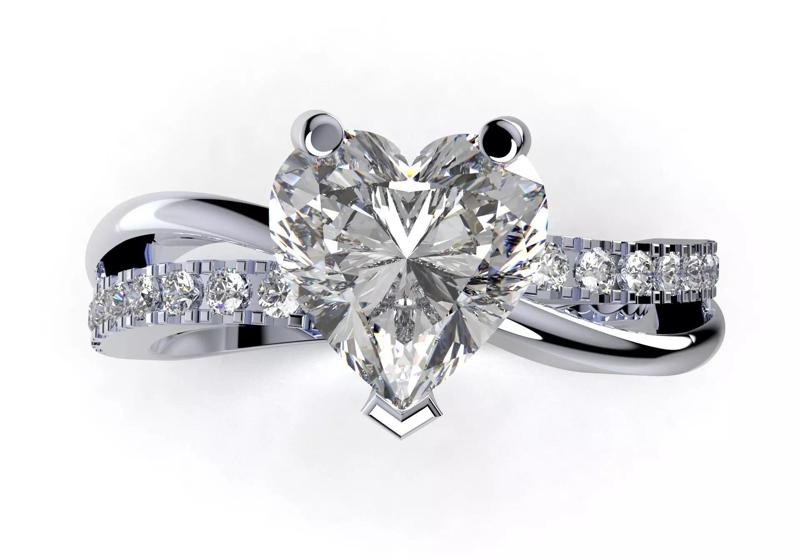 Engagement Ring Solitaire Model Ready For 3D Printing- CC92