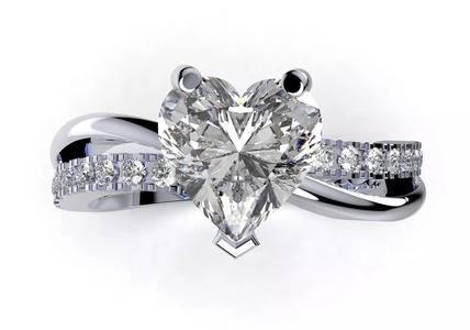 Engagement Ring Solitaire Model Ready For 3D Printing- CC92