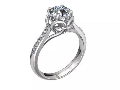 Engagement Ring  STL File Format ready For 3D Printing - CC69