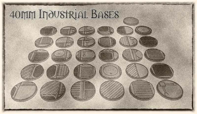 40mm Industrial Bases (x31) - For Dungeons & Dragons, Pathfinder and more.