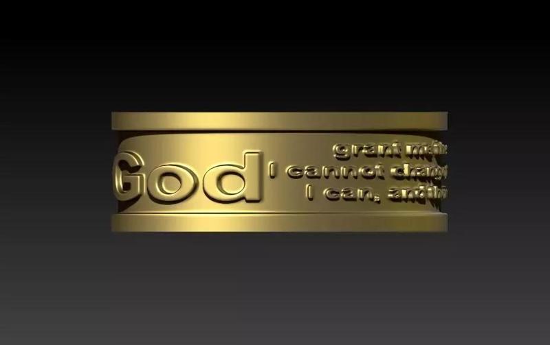 English Serenity Prayer Bible Rings God grant me Jesus Jewelry