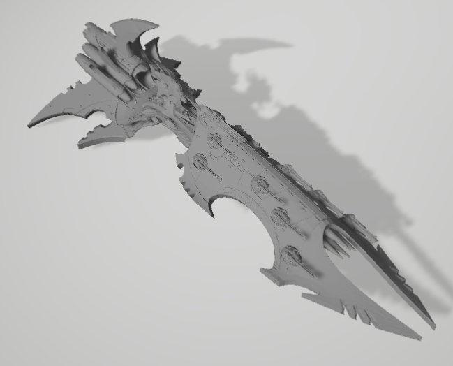 Torture Cruiser Proxy (Torpedo variant) for BFG Dark Eldar (Pre-supported)