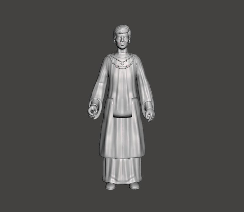 MON MOTHMA VINTAGE CUSTOM STAR WARS ARTICULATED ACTION FIGURE, KENNER 3.75", 1/18 SCALE