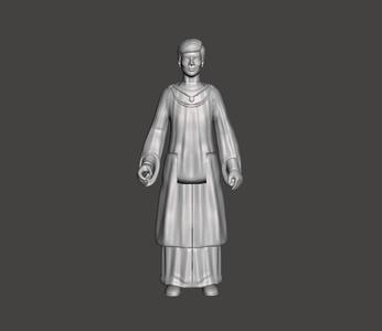 MON MOTHMA VINTAGE CUSTOM STAR WARS ARTICULATED ACTION FIGURE, KENNER 3.75", 1/18 SCALE