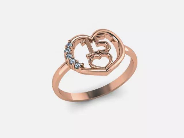 15 Birthday Delicate Diamond Ring