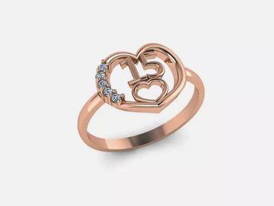15 Birthday Delicate Diamond Ring