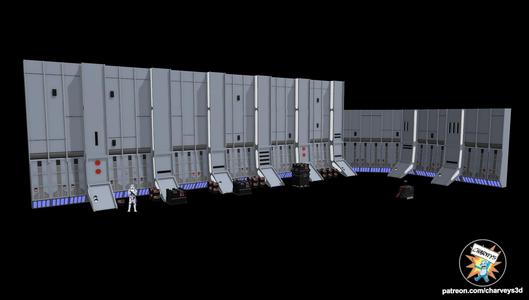 Star Wars Death Star II Hangar Diorama (large) for 3.75" figures