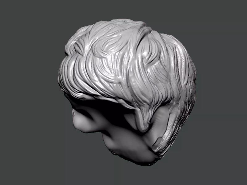 3D Model-HAIR0012 head