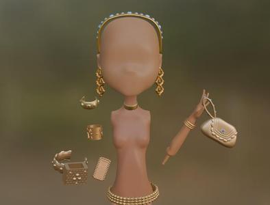 Cleo de nile set of acssesuares