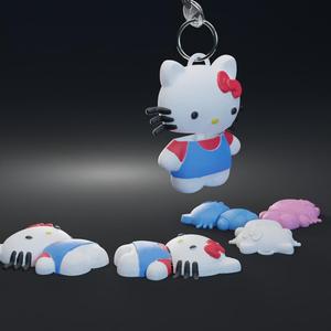 HELLO  KITTY, A CUTE ARTICULATED KEYCHAIN