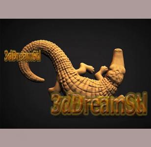 Crocodile STL model, CNC router engraver, artcam, aspire, cnc files, wood, art, wall decor, CNC