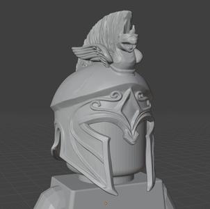 Spartan Assassin Helmet for Minifigure