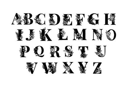 floral alphabet