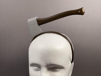 Axe through the head band (joke)