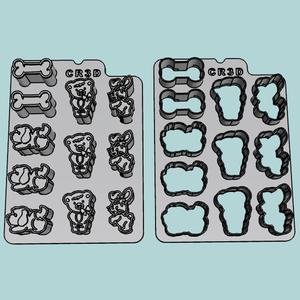 Sprikles - Baby Miniature Cutter - Dog - Bone - Bear - Bunny.