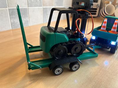 Cyberbrick Truck Forklift Low Loader Trailer