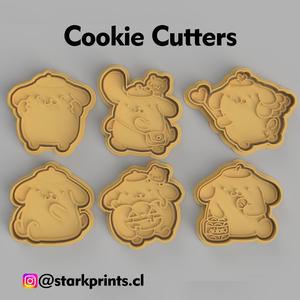 SET OF 6 POMPOMPURIN COOKIE CUTTERS