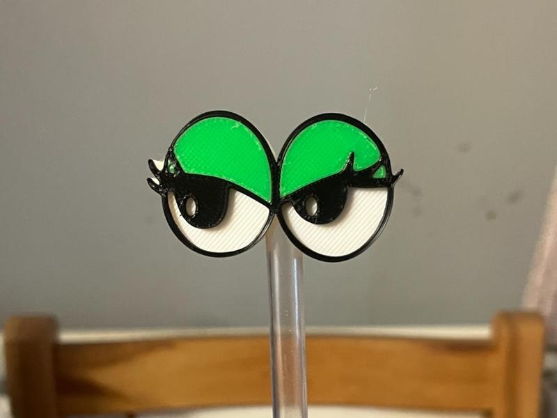 M&M eyes stanley straw topper