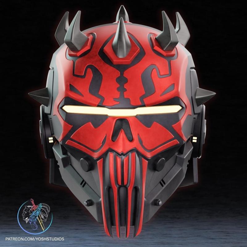 Armored Darth Maul Helmet 3D Printer File STL
