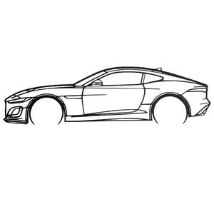 Jaguar F-Type Silhouette Wall art