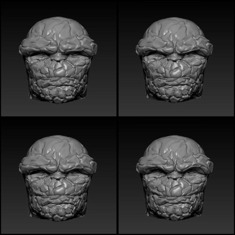 THE THING FANTASTIC FOUR MCU 4 Pack HEAD-SCULPTS