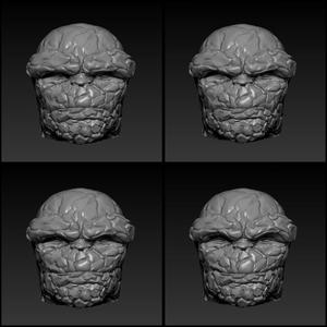 THE THING FANTASTIC FOUR MCU 4 Pack HEAD-SCULPTS