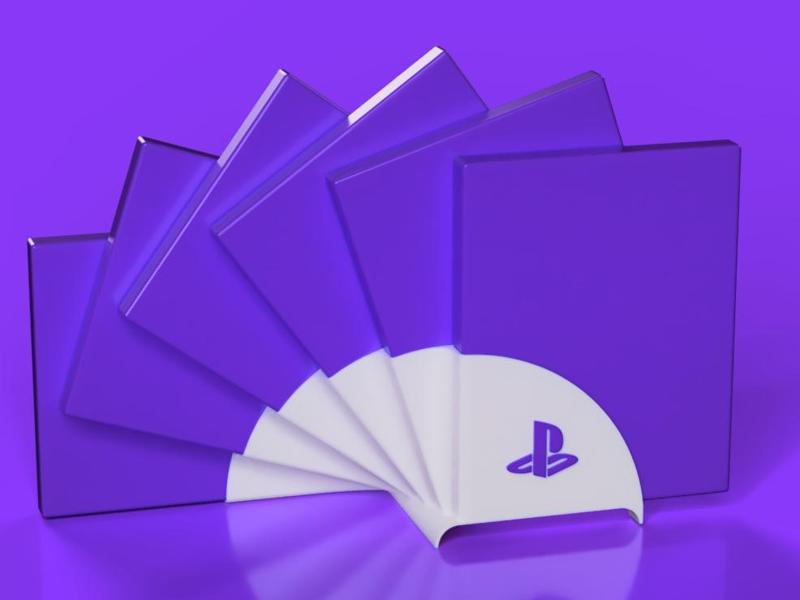 PlayStation Disc Stand – 6 Slots with Logo