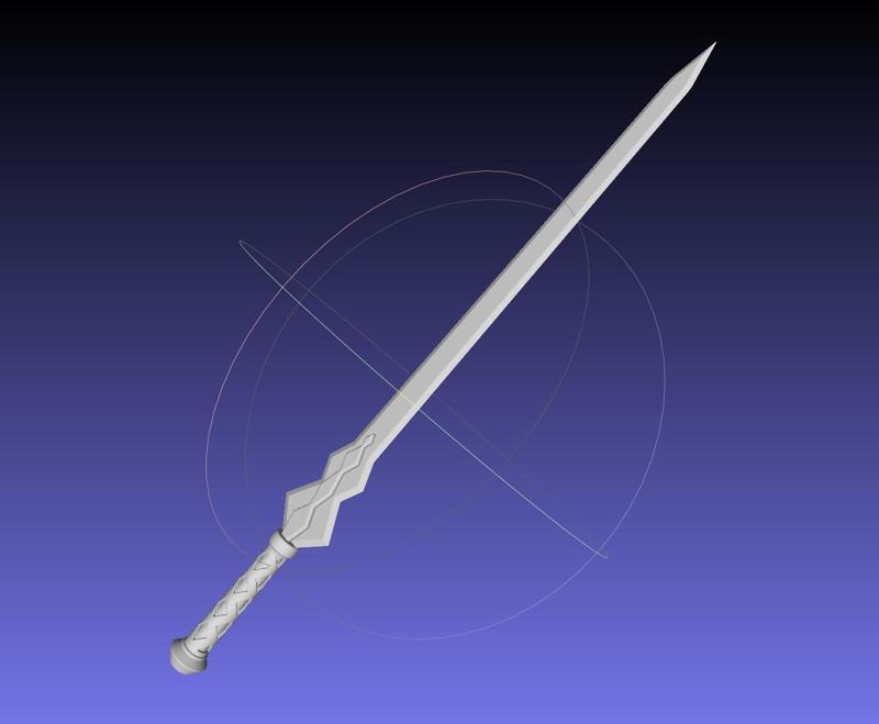 Sword Art Online Konno Yuuki Sword Printable Assembly