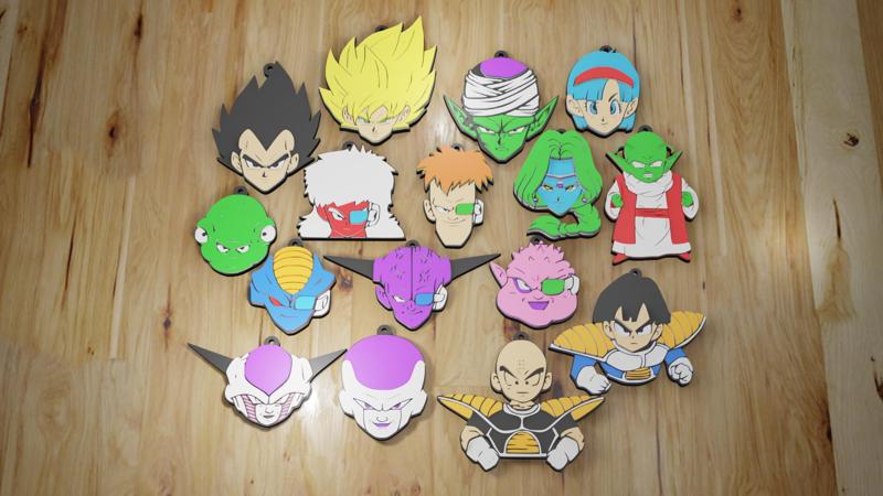 DRAGON BALL Z KEYCHAIN PACK (FREEZER SAGA), 16 KEYCHAINS / KEYCHAIN (STL AND 3MF)