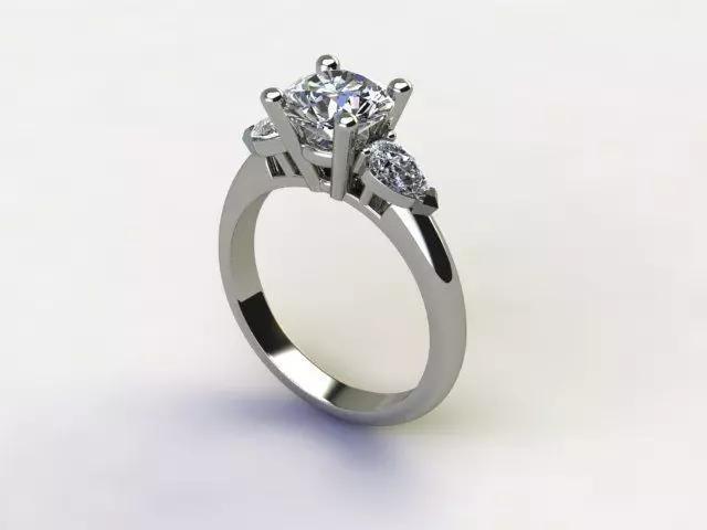 10108 diamond engagement ring with three stones