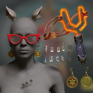 marvel rivals squirrel girl Urban Hunter Accessories + slingshot  cosplay