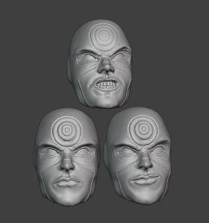 Bullseye Classic Head Sculpts (x3)